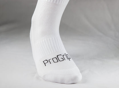 ProGrip Grip Socks - WHITE Grip Socks for Sport | Soccer | Football | Rugby | Golf | Lacrosse | Hockey | Basketball | Tennis - ProGrip Grip Socks - 